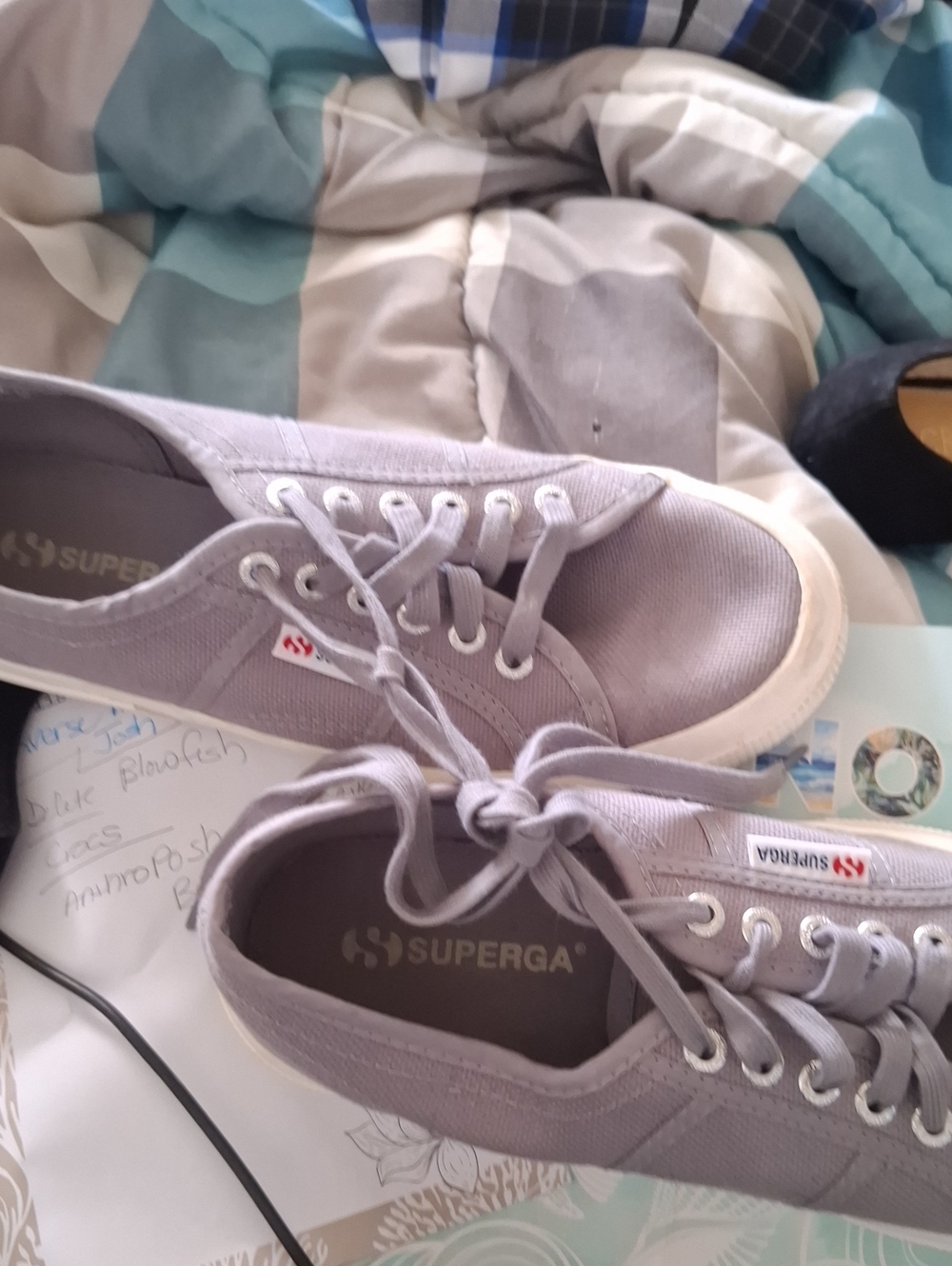 Superga 2750 Cotu Classic Sneakers Women's 10 Gray Canvas Italian